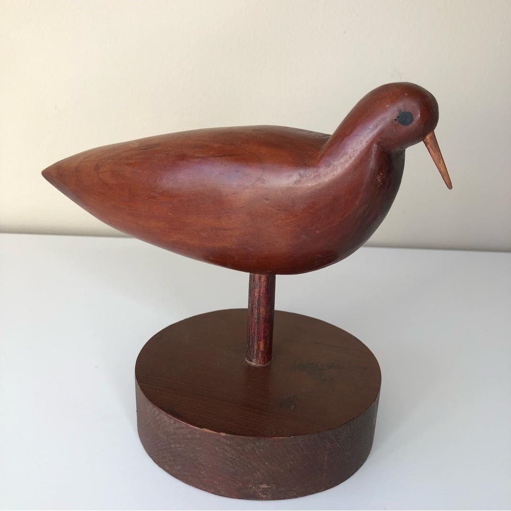 Vintage Hand Carved Wooden Shore Bird